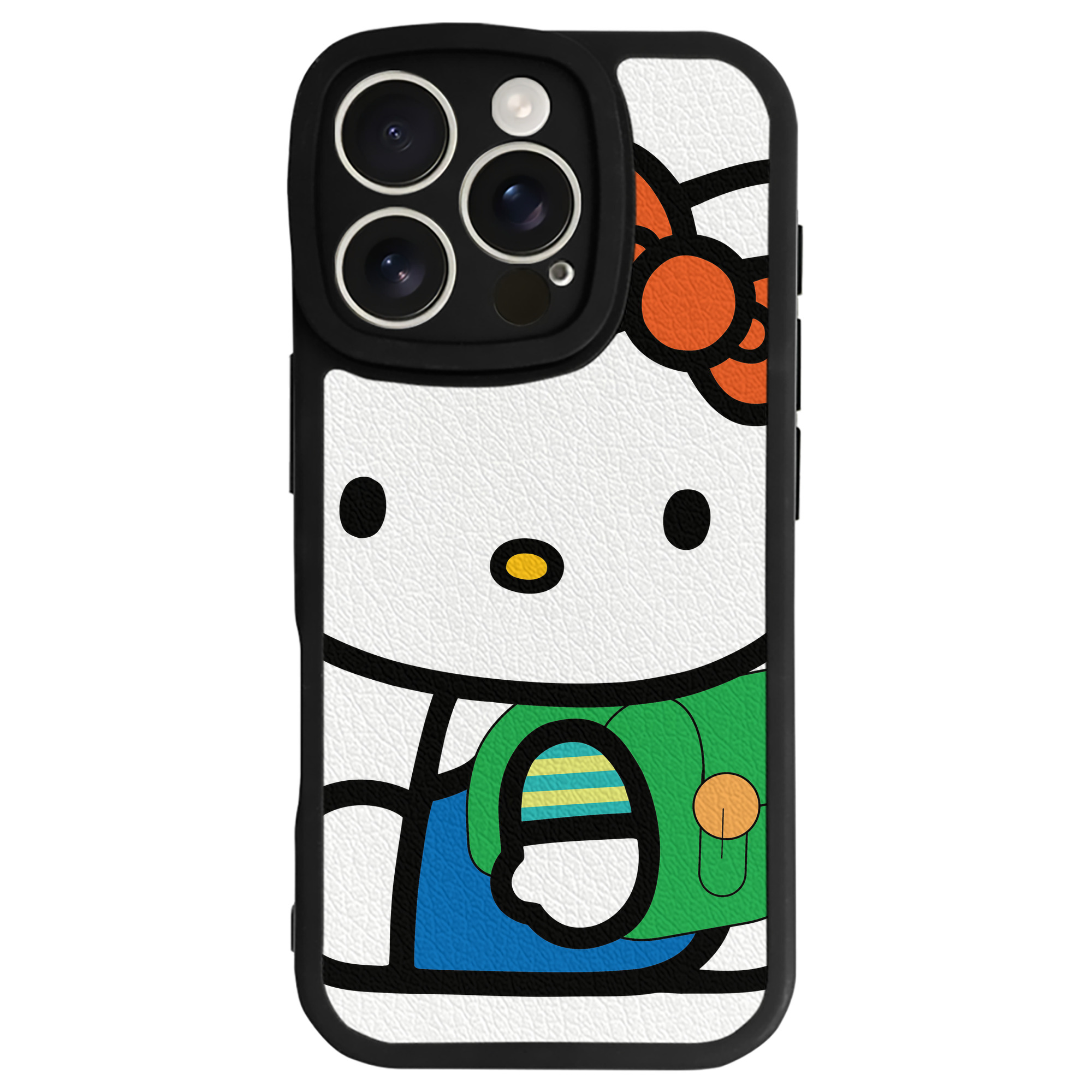 （画像用） Hello Kitty ハローキティ 【iPhone 16シリーズ対応】シリコンスマホケース（レザー調） 材質：シリコン